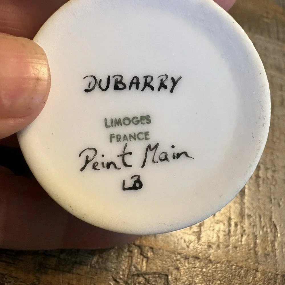 Limoges France Dubarry Trinket Box Mazel Tov Star Of David Peint Main Hebrew